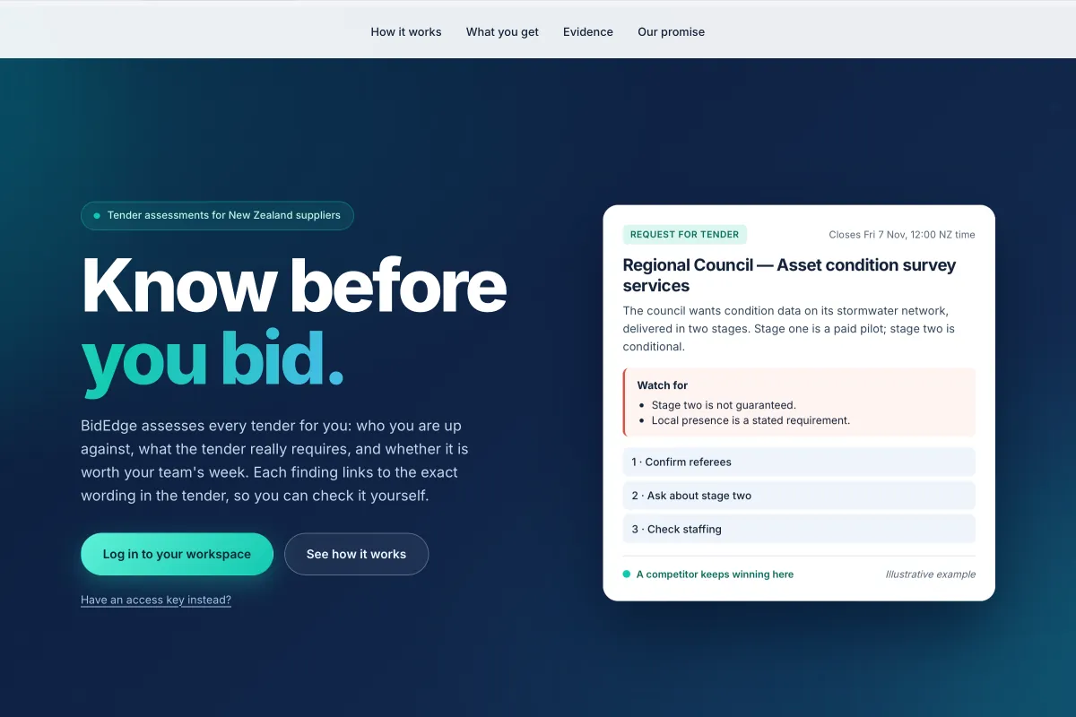 BidEdge website