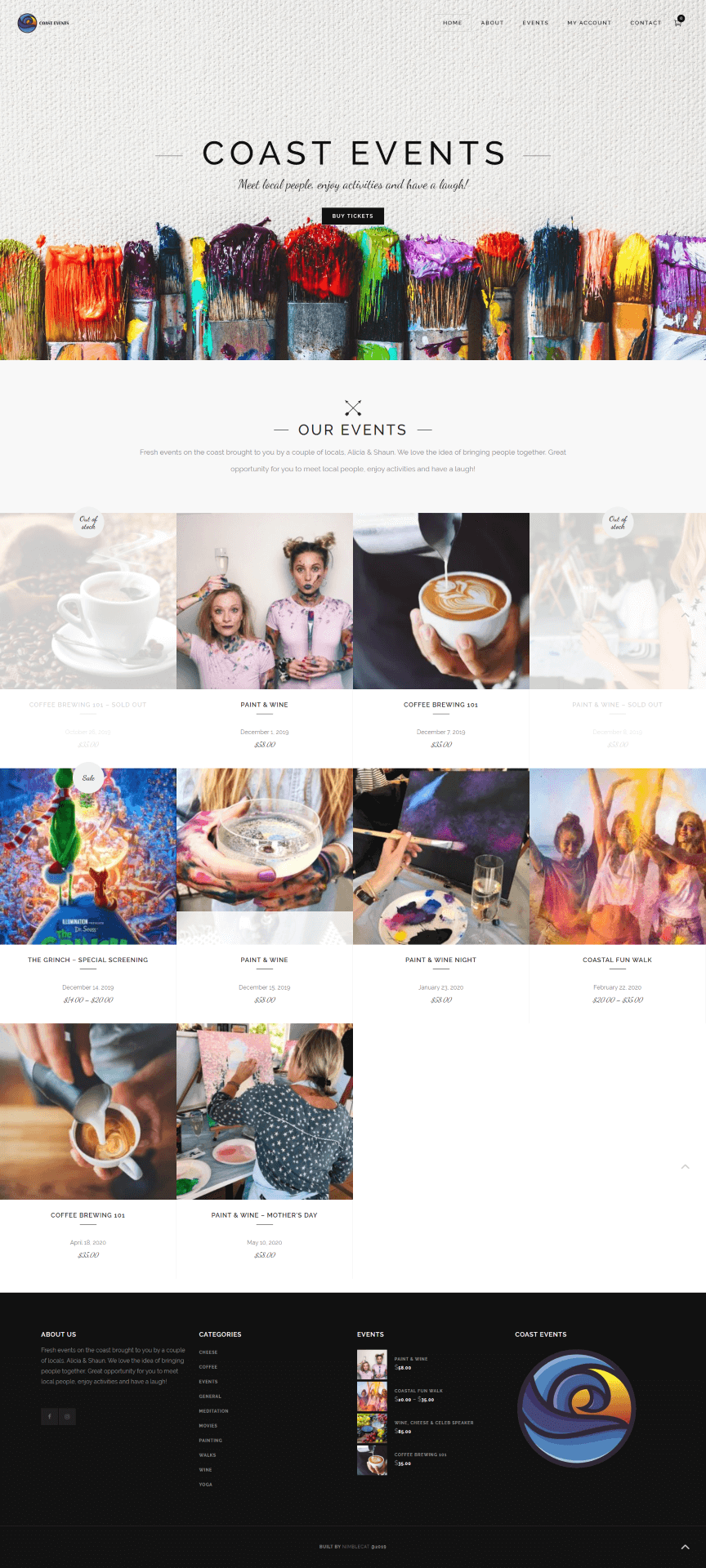 Coast Events website